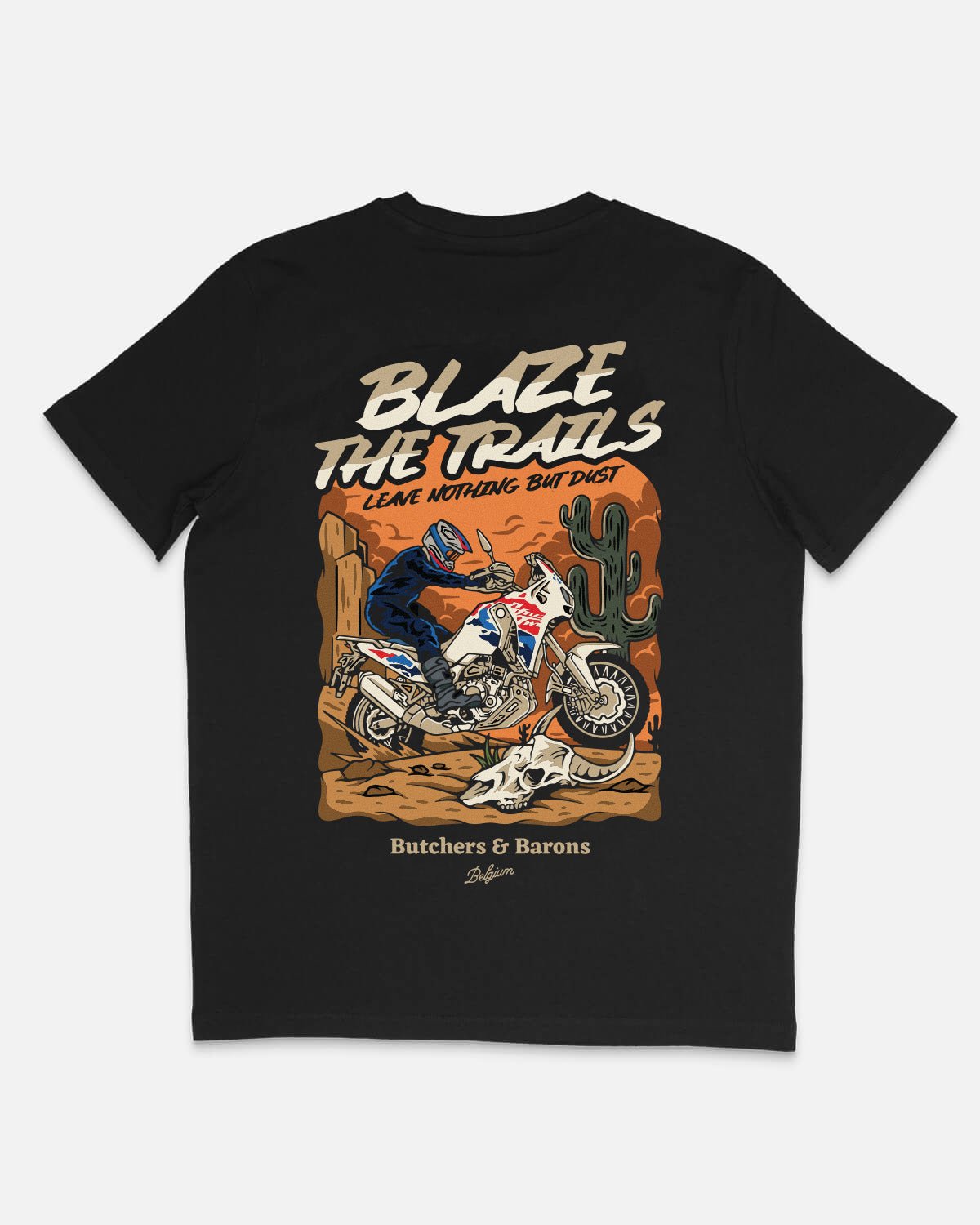 Blaze The Trails - T-shirt - Black – Butchers & Barons
