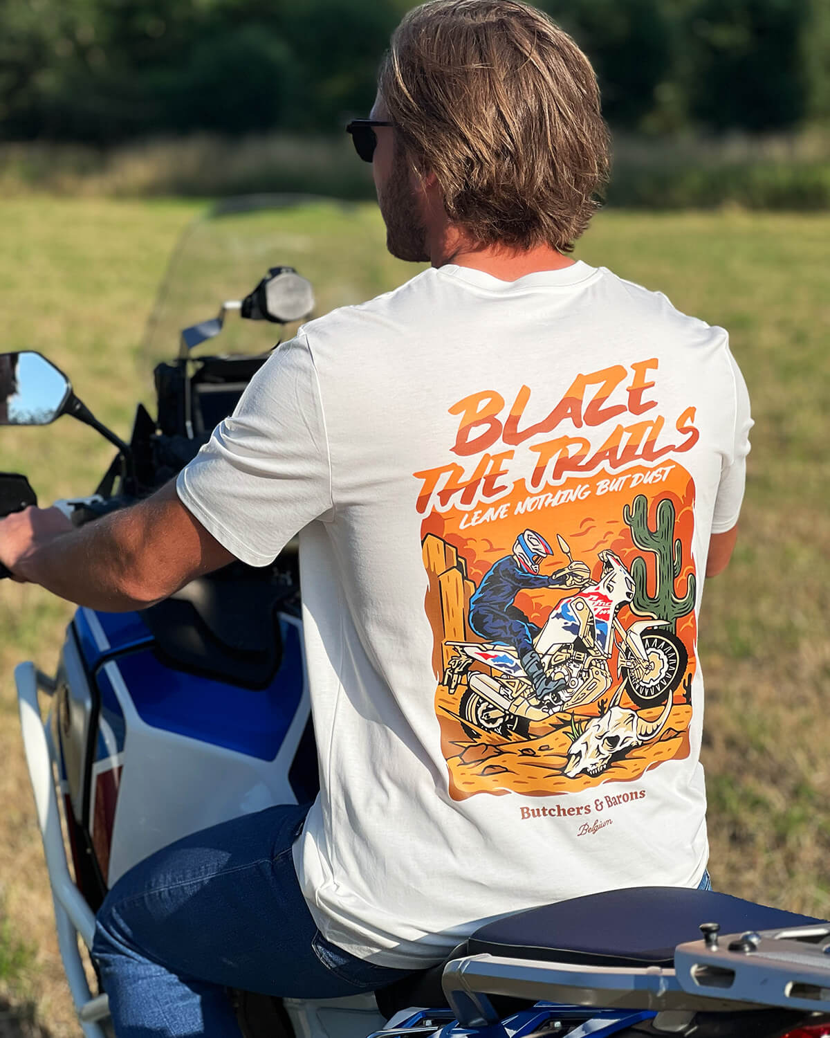 Blaze The Trails - T-shirt - Off-white – Butchers & Barons