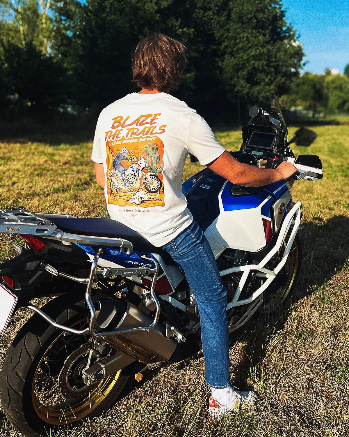 Blaze The Trails - T-shirt - Off-white – Butchers & Barons