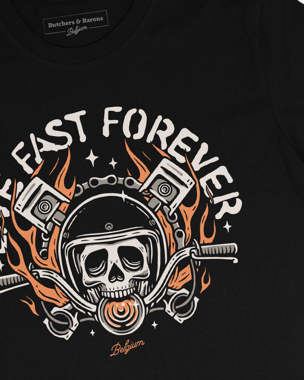 Live Fast T-shirt - Black - Butchers & Barons