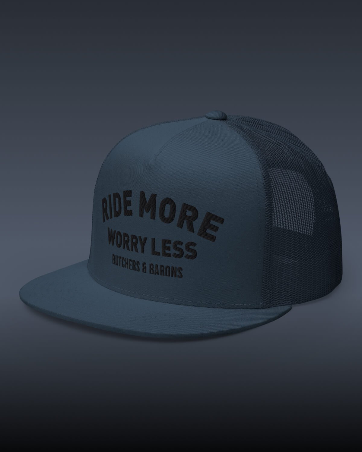Ride more, Worry Less - Cap - Blue - Butchers & Barons
