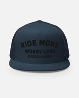 Ride more, Worry Less - Cap - Blue - Butchers & Barons