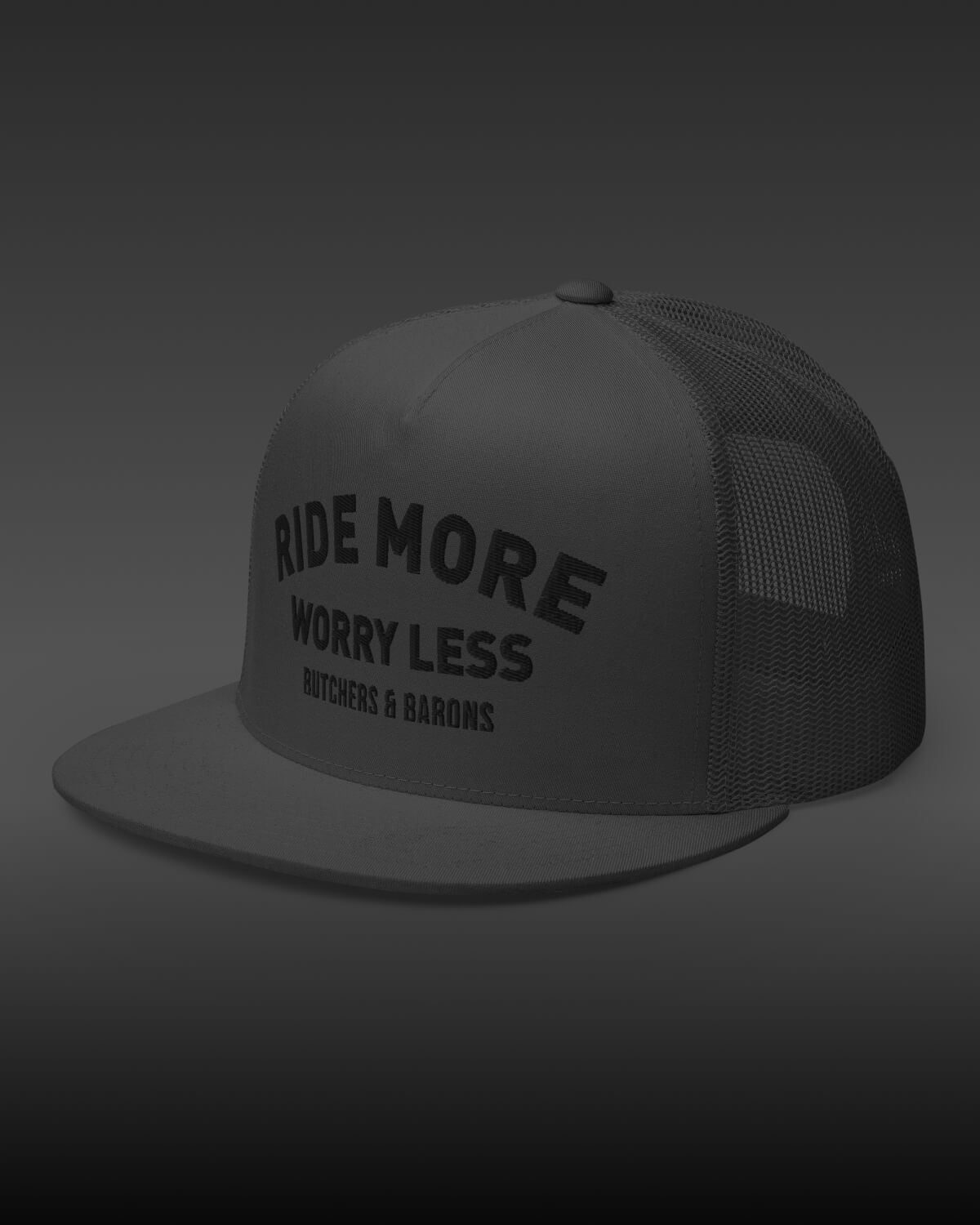 Ride more, Worry Less - Cap - Grey - Butchers & Barons