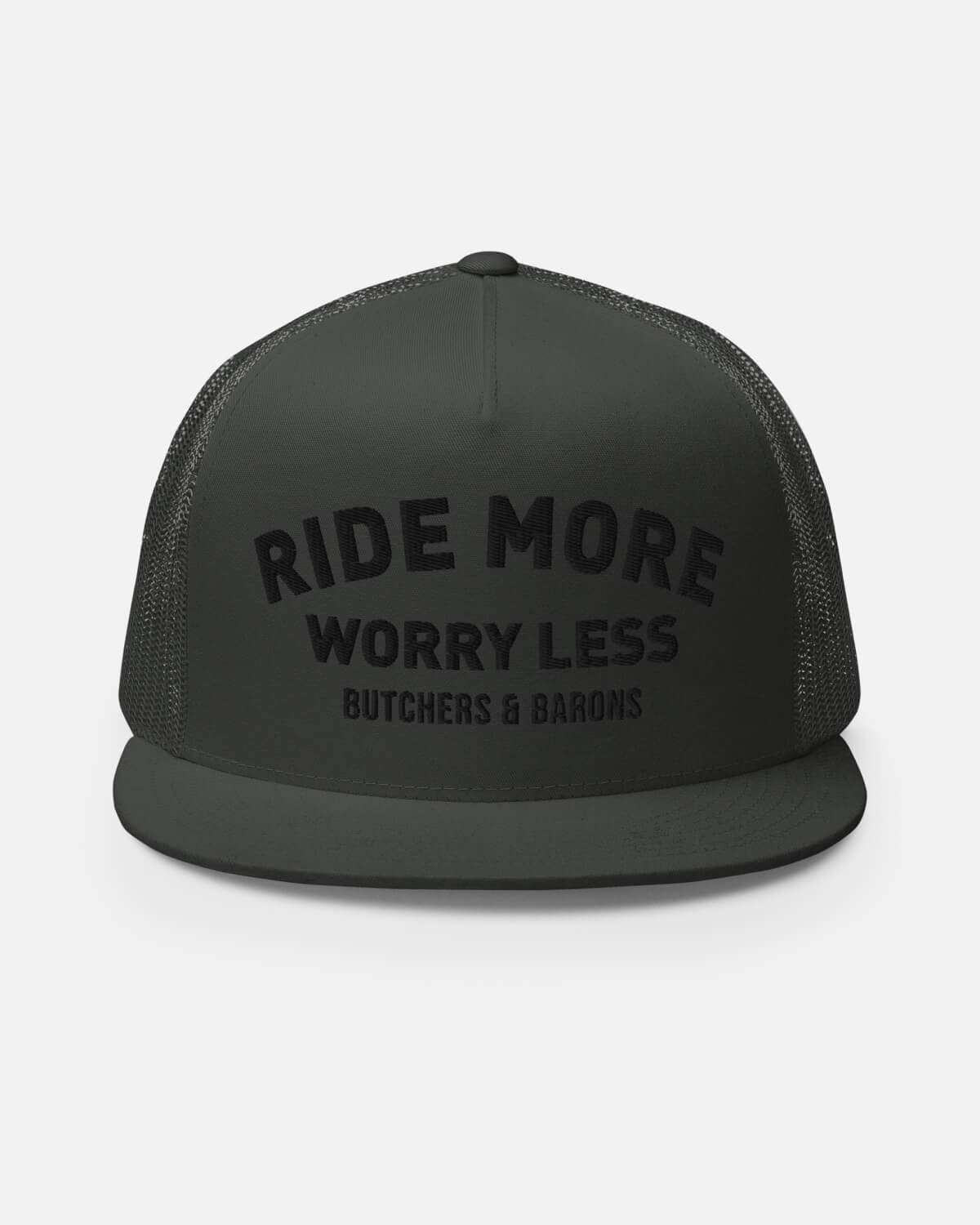 Ride more, Worry Less - Cap - Grey - Butchers & Barons