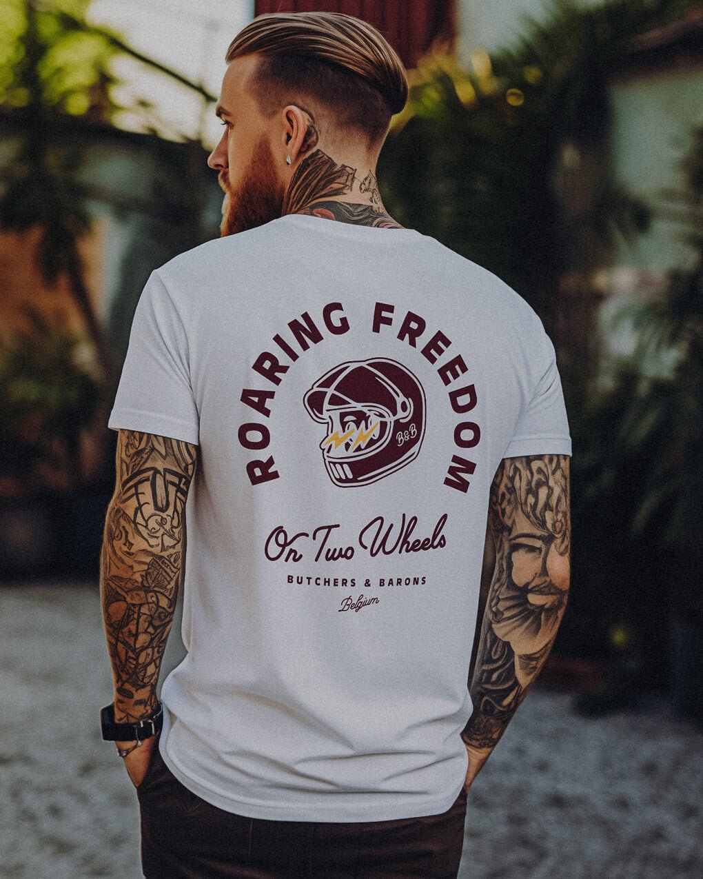Roaring Freedom - T-shirt - Off - white - Butchers & Barons