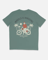 Wheels & Horizons - T-shirt - Green - Butchers & Barons
