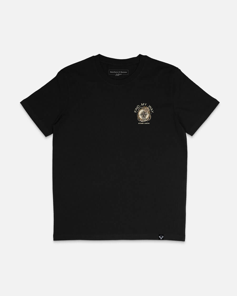 Find my way - black t-shirt by Butchers & Barons