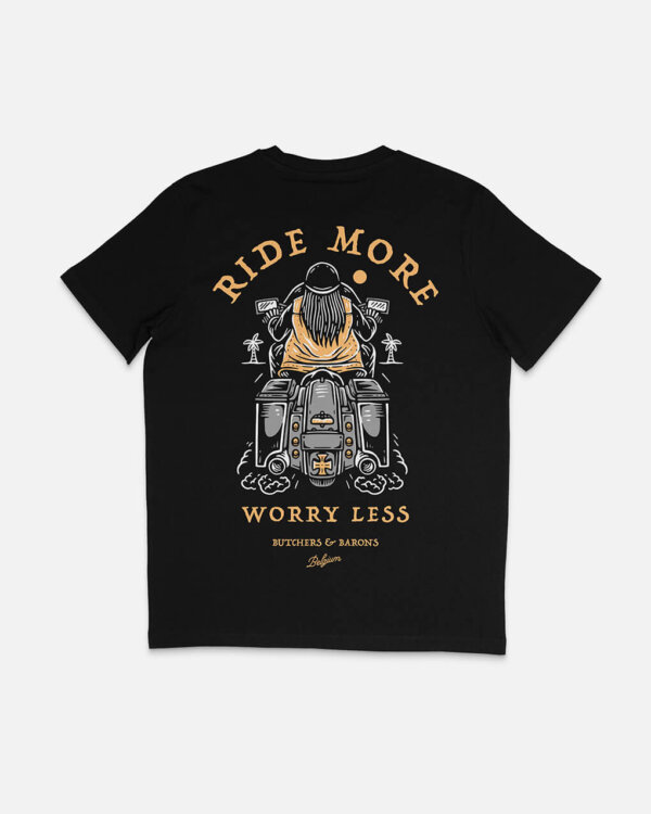 Ride More, Worry Less #2 - T-shirt - Black