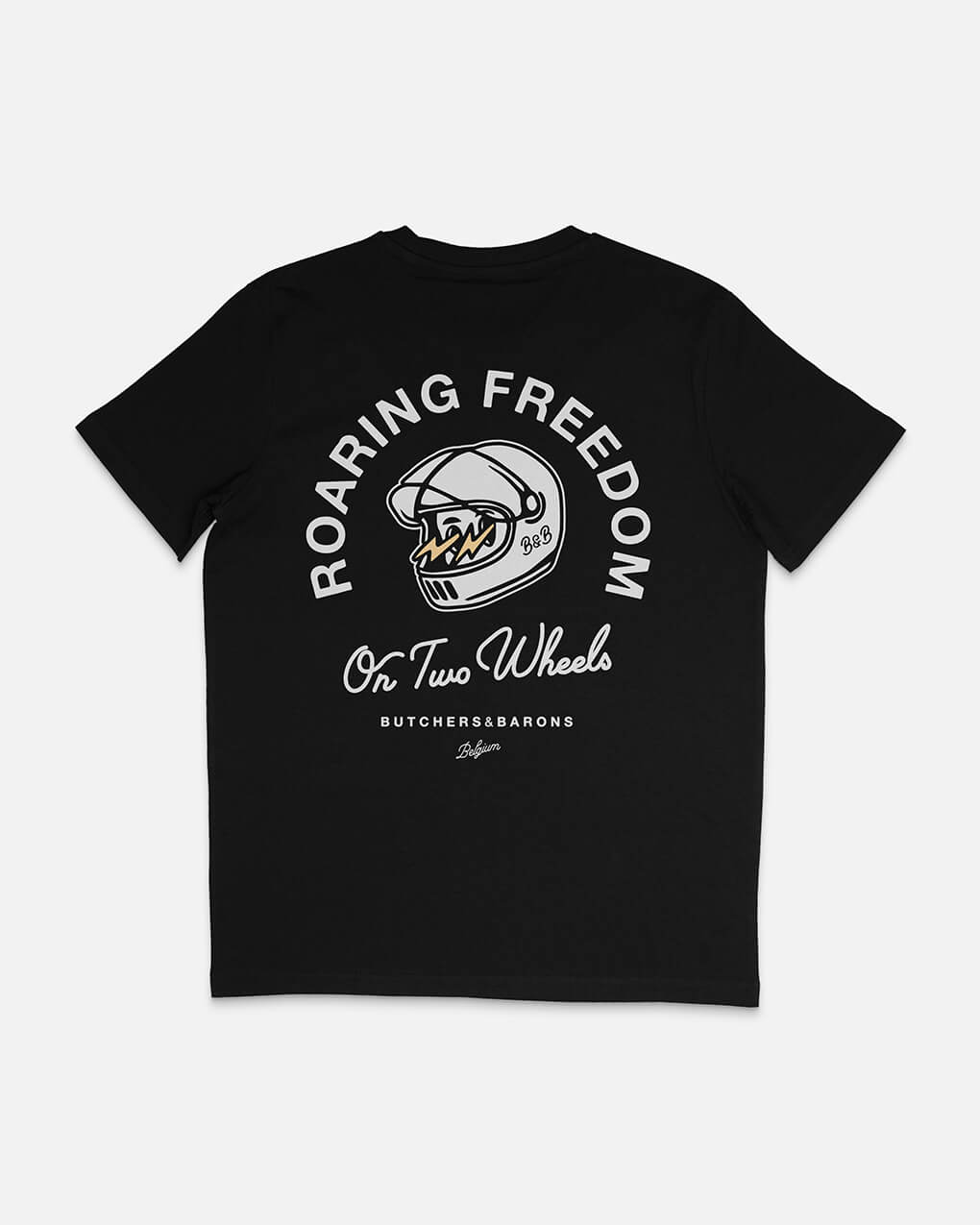 Roaring Freedom on two wheels - Butchers & Barons t-shirt